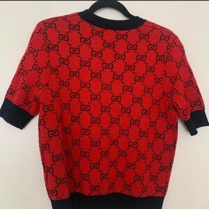 Red gucci women's shirt